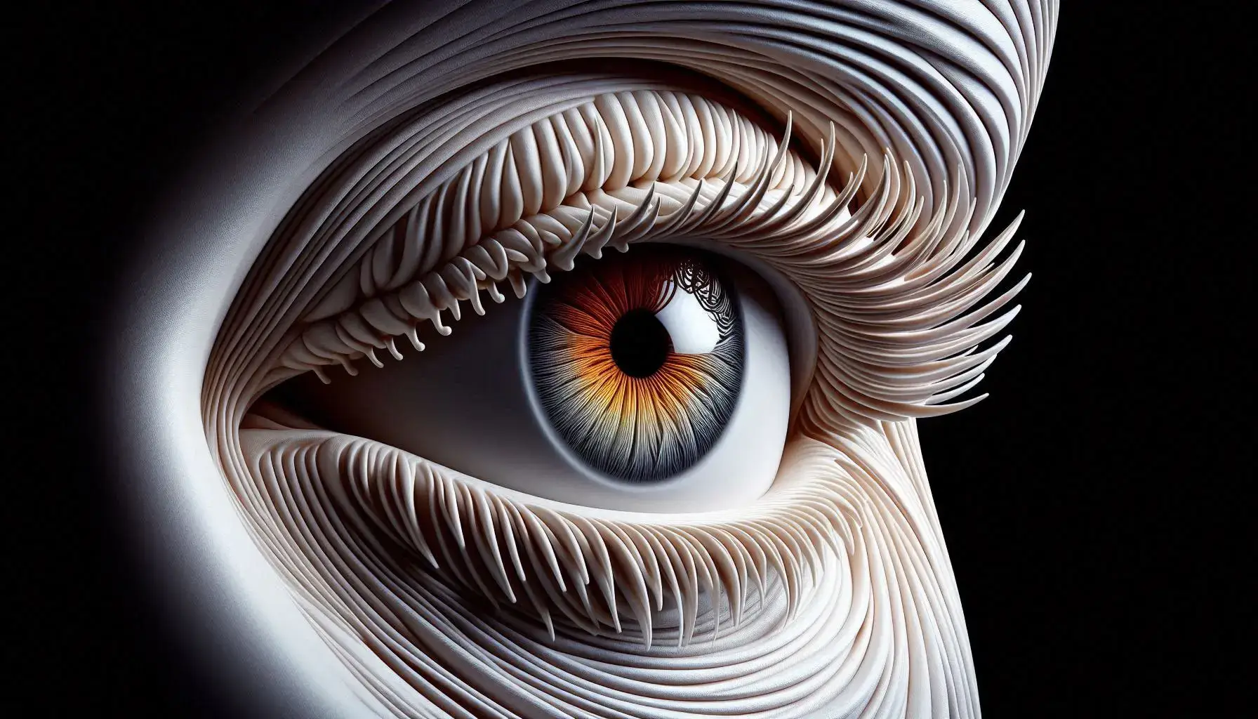 human eye close up realistic illustration clay animation